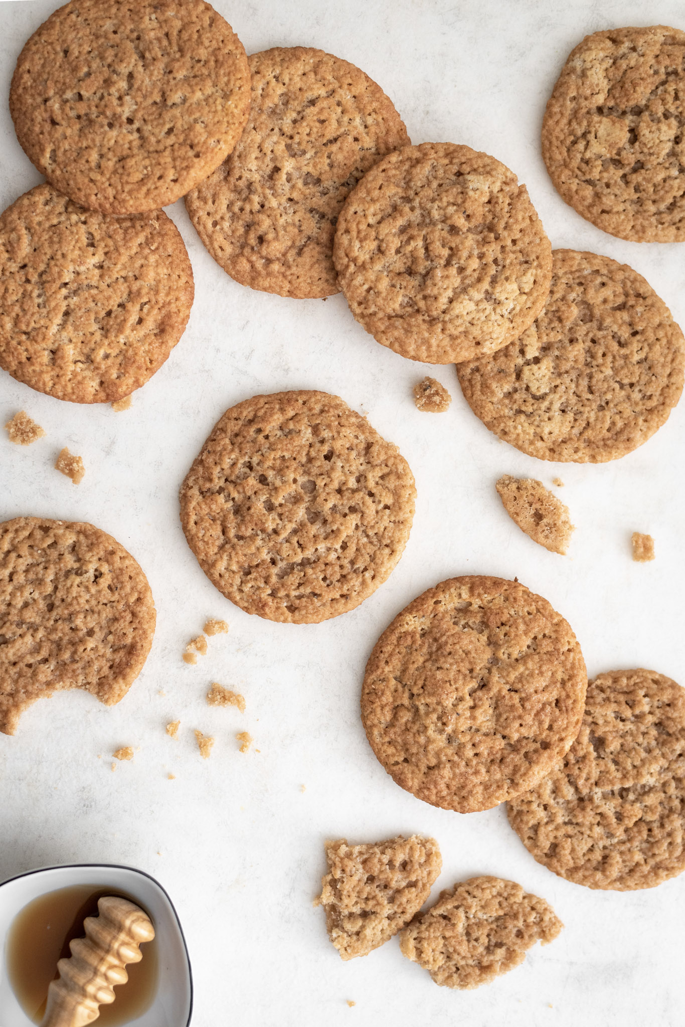 Cardamom Snickerdoodle Cookies layed on a table