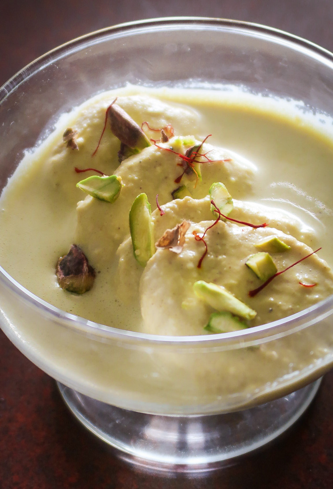 Vegan Ras Malai in a dessert cup