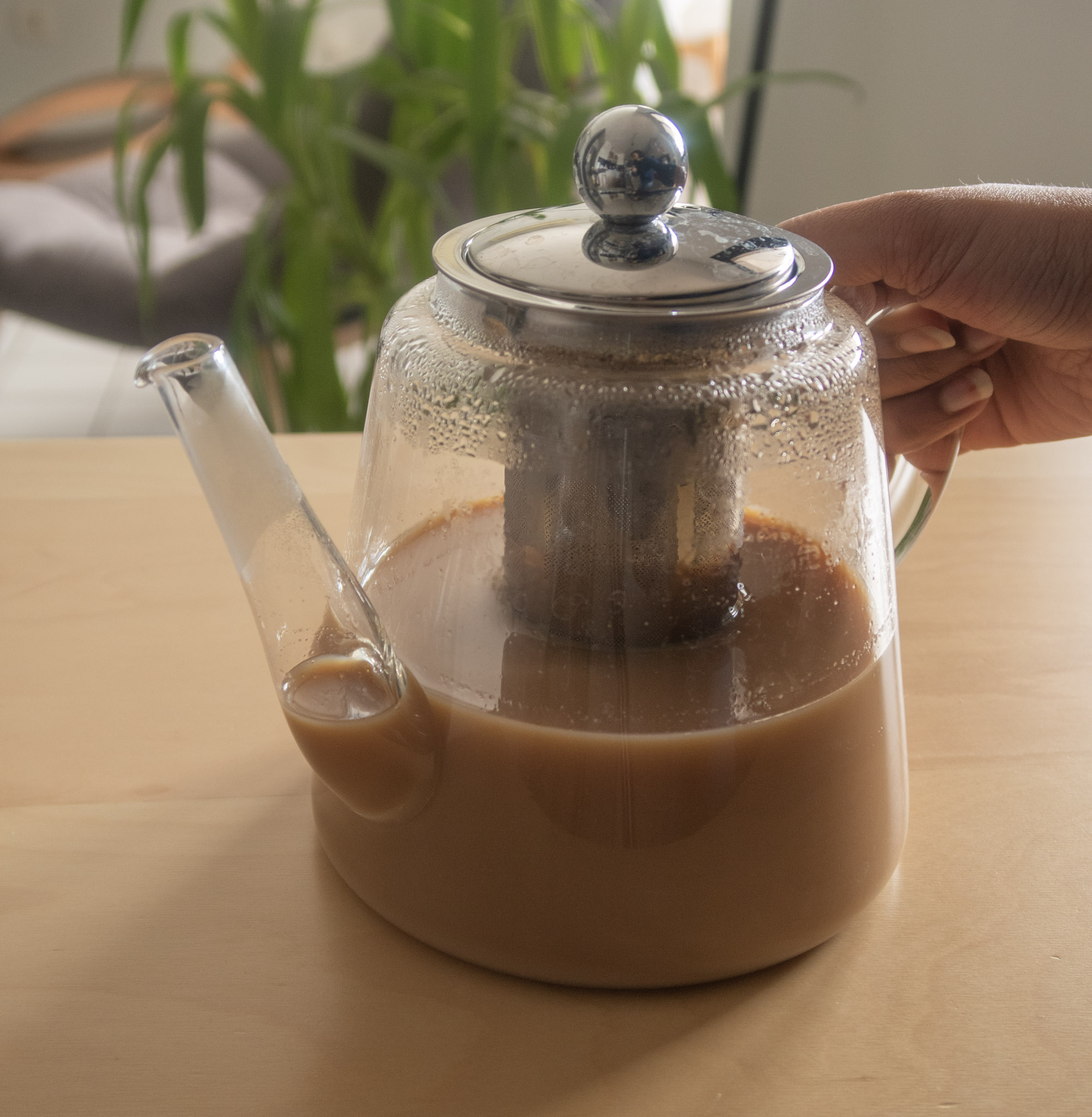 vegan chai with soy milk