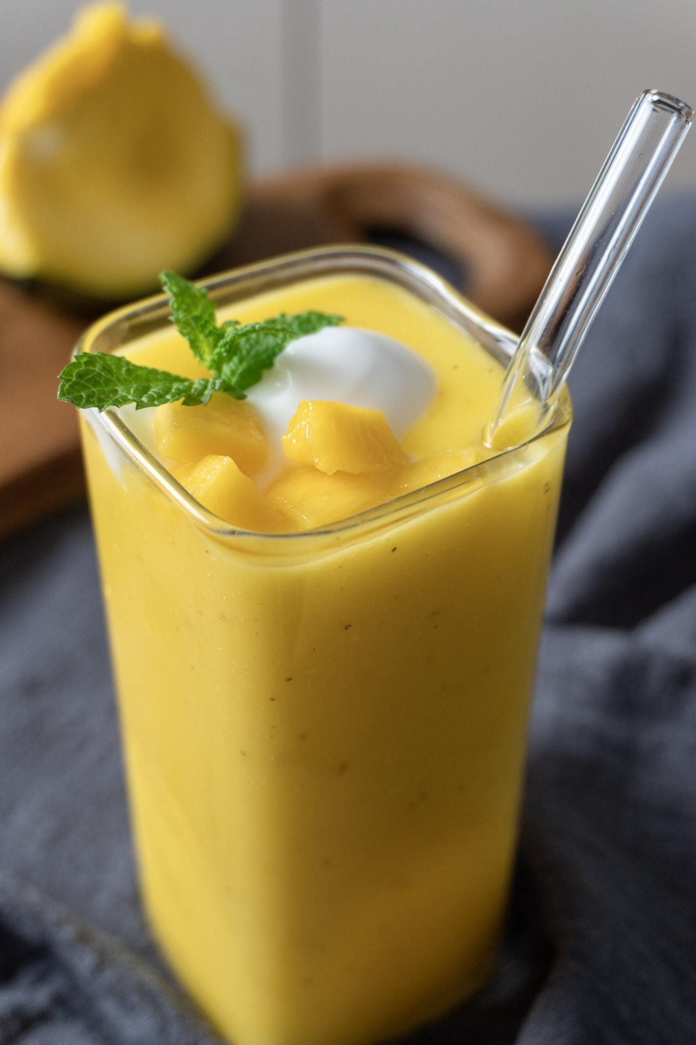 Creamy Mango Lassi (Vegan Yogurt Drink) - Elavegan