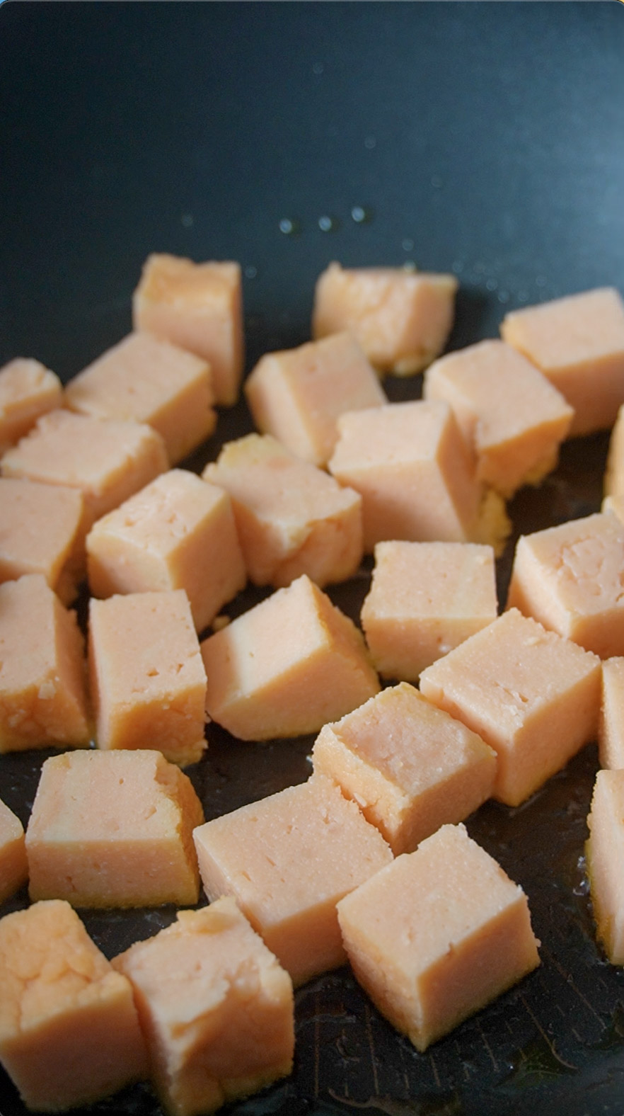 Red Lentil Tofu in a bowl